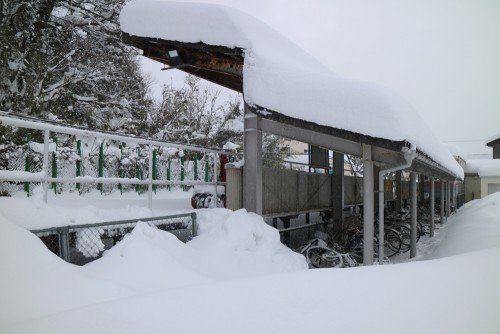 中津幡駅　2018.2.7大雪