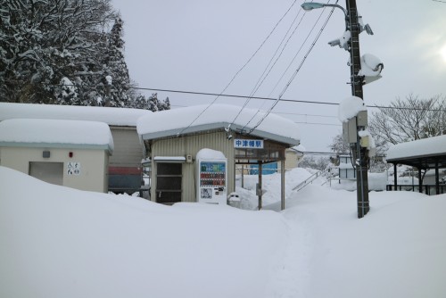 中津幡駅　2018.2.7大雪